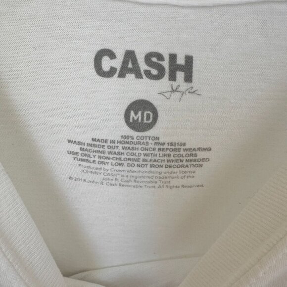 Johnny Cash White Short Sleeve T Shirt - Picture 4 of 5